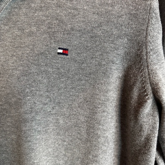 Tommy Hilfiger - Men’s Quarter Zip, Grey, 100% cotton, Size M - Picture 3 of 9